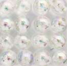 Wachsperlen 4mm weiß irisierend transparent rainbow