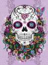 Sequin-Art Paillettenbilder Flower Skull 1824