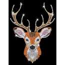 Sequin-Art Original Paillettenbild Hirsch 1933