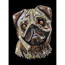 Sequin-Art Original Paillettenbild Mops 1935