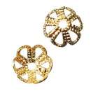 Perlenkappel 6mm gold 25 Stück im SB-Beutel