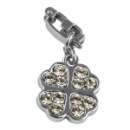 Rayher Shoe-Charm Strass-Kleeblatt