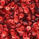 Pailletten gewölbt 5mm rot hologramm 40g im SB-Beutel 540118