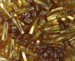 Glasstifte twisted 6mm gold