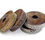 2m Webband "old paper" paillettenshop.de