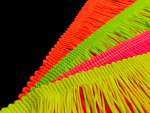 Offene NEON Kunstseiden-Franse 10cm