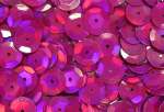Pailletten 6mm gewölbt pink irisierend, 6g Dose