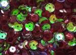 Pailletten 6mm gewölbt brombeere irisierend, 6g Dose