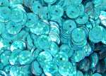 Pailletten 6mm gewölbt türkis hologramm, 6g Dose