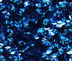 Pailletten 6mm gewölbt blitzblau hologramm, 6g Dose