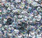 Pailletten 6mm gewölbt silber hologramm, 6g Dose