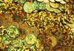 Pailletten 8mm flach gold hologramm