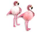 Paillettenmotiv "Flamingo mit Fellpuschel" ca. 18x11cm