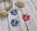 2 Stück Stickmotiv 