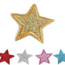 Glitzer-Stern mit Lurex ca 7x7cm 91448