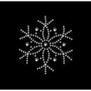 Strassmotiv "Schneeflocke" 6x5,3cm kristall paillettenshop.de