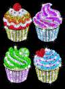 Sequin-Art Original Paillettenbilder Muffins 1130