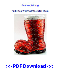 Bastelanleitung Pailletten Stiefel