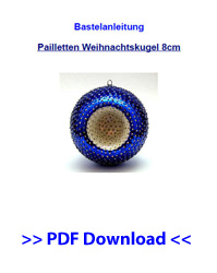 Bastelanleitung Pailletten Weihnachtskugel